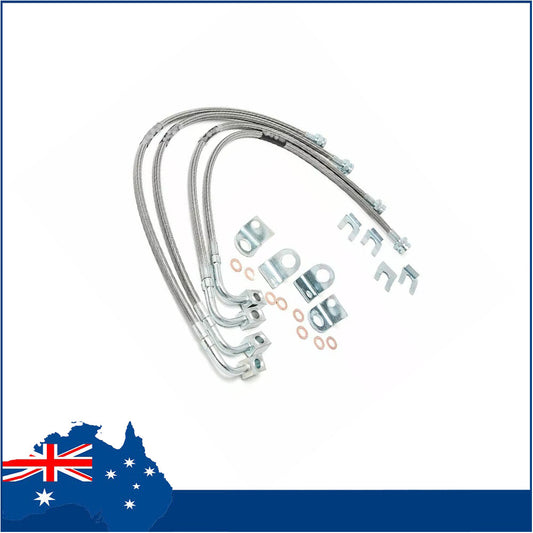 89716 Front+Rear Stainless Brake Lines For 2007-2018 for Jeep for Wrangler 2.0 3.6L 3.8L Q