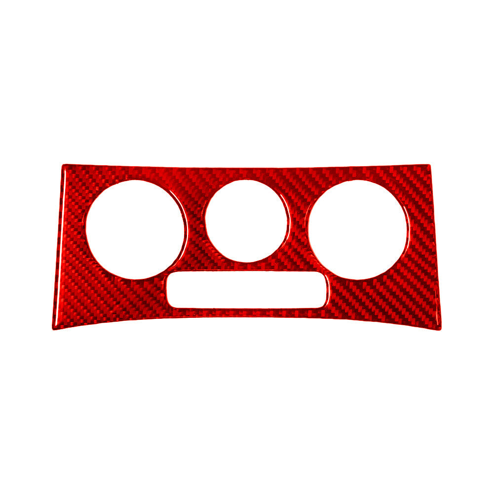 Air Conditioner Controller Trim Cover Carbon Fiber for VW for Passat 2006-2011 Red