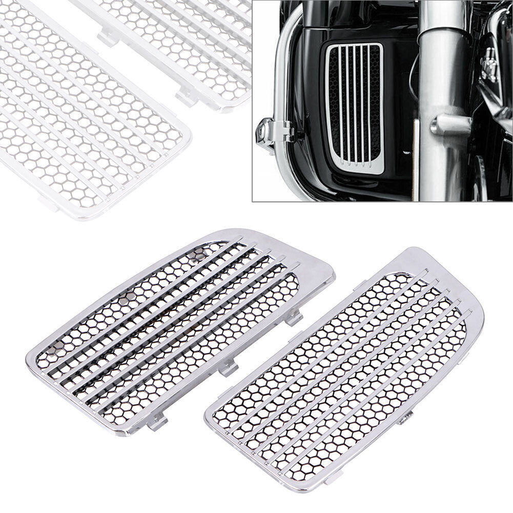 Radiator Mesh Grill Fit for Harley Electra Glide Low Ultra Limited FLHTKL Chrome Q