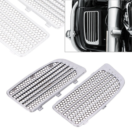 Radiator Mesh Grill Fit for Harley Electra Glide Low Ultra Limited FLHTKL Chrome Q