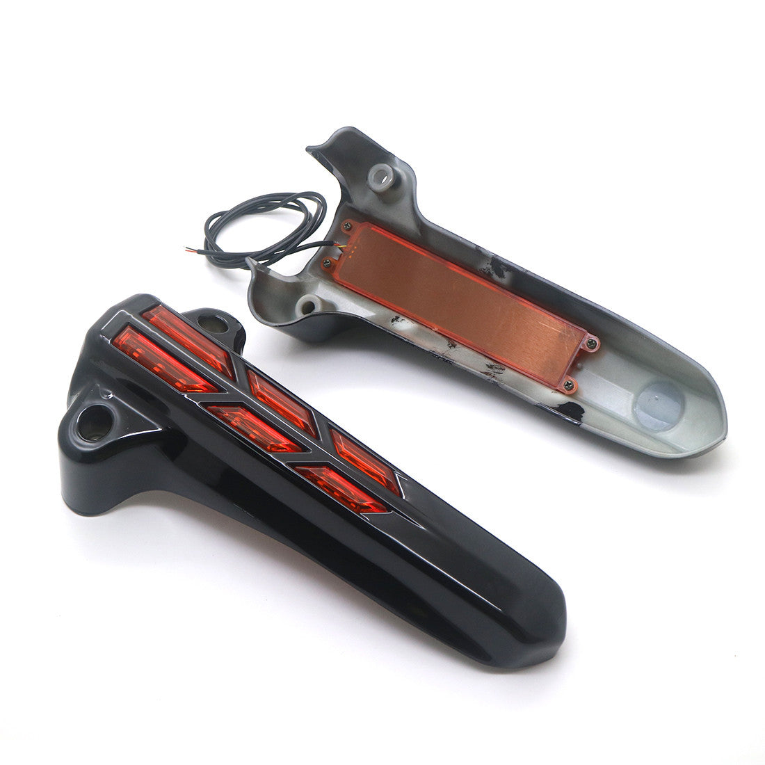 Pair LED Lower Fork Leg Cover Light for Harley Touring FLHR FLHX FLHT 14-17 Q