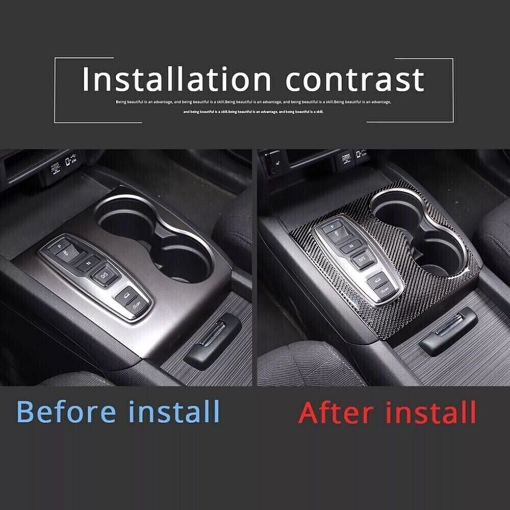 1Soft Carbon Console Gear Shift Panel Cover Trim Frame for Honda Pilot 16-2022. n