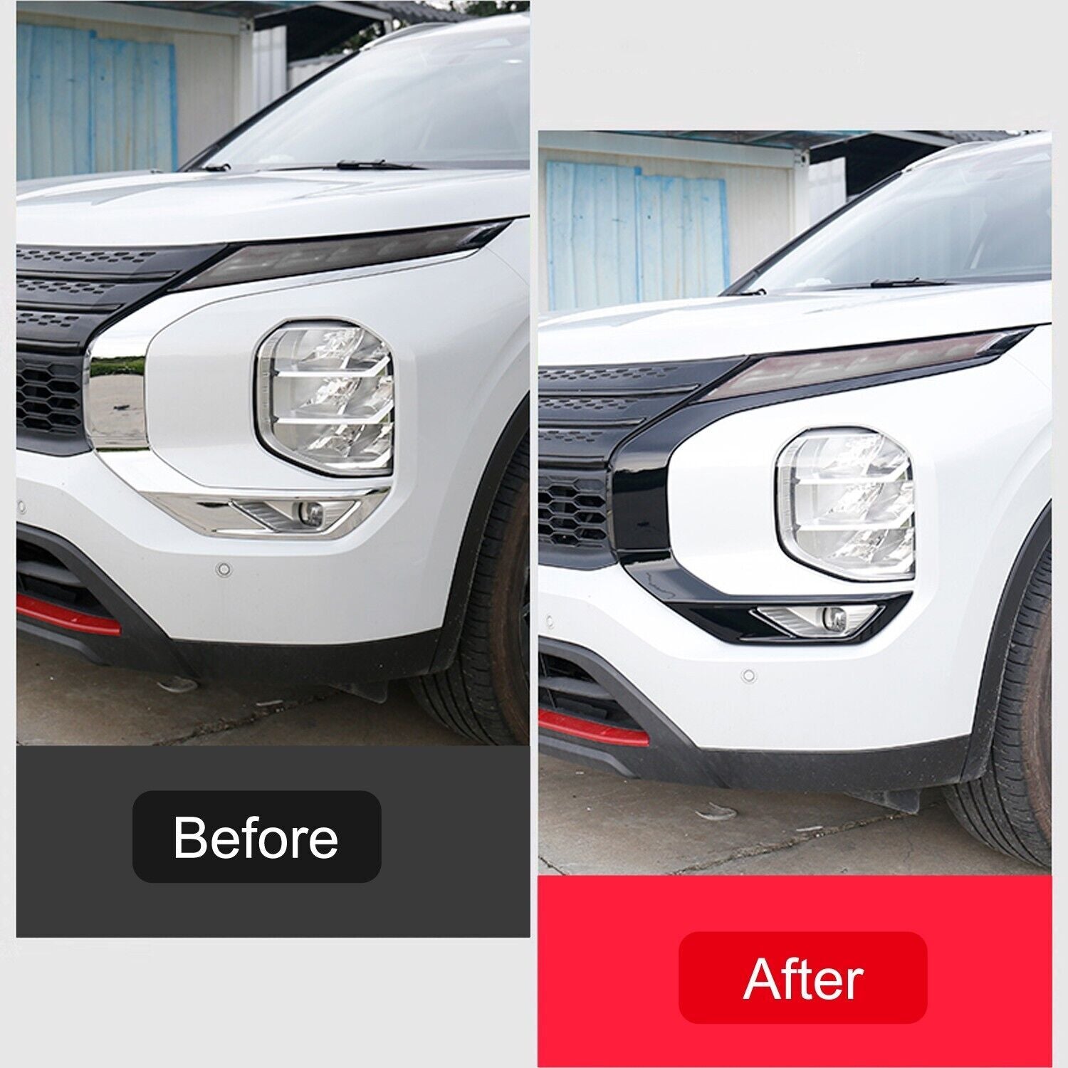 4-Pack for Outlander 2022/2023 Front Grille Trim Protector Cover - Glossy n