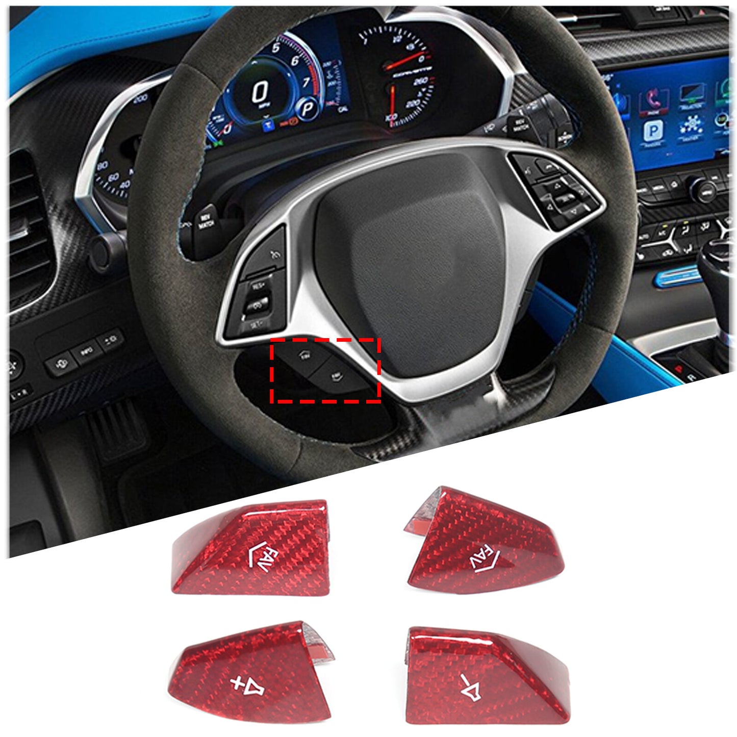 4-Pack ABS Carbon Fiber Door Handle Trim Cover for Maverick 2022-2023- v