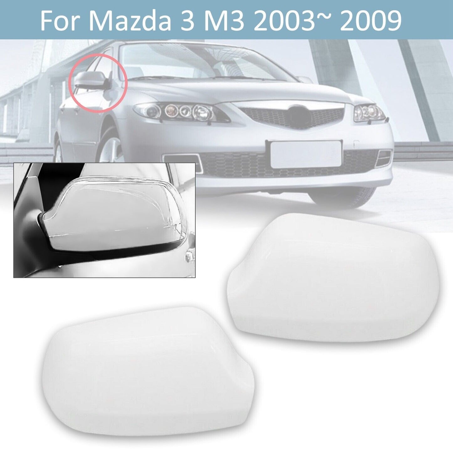 for Mazda 3 M3 2003-2009 car rearview mirror housing door side mirror cap Q
