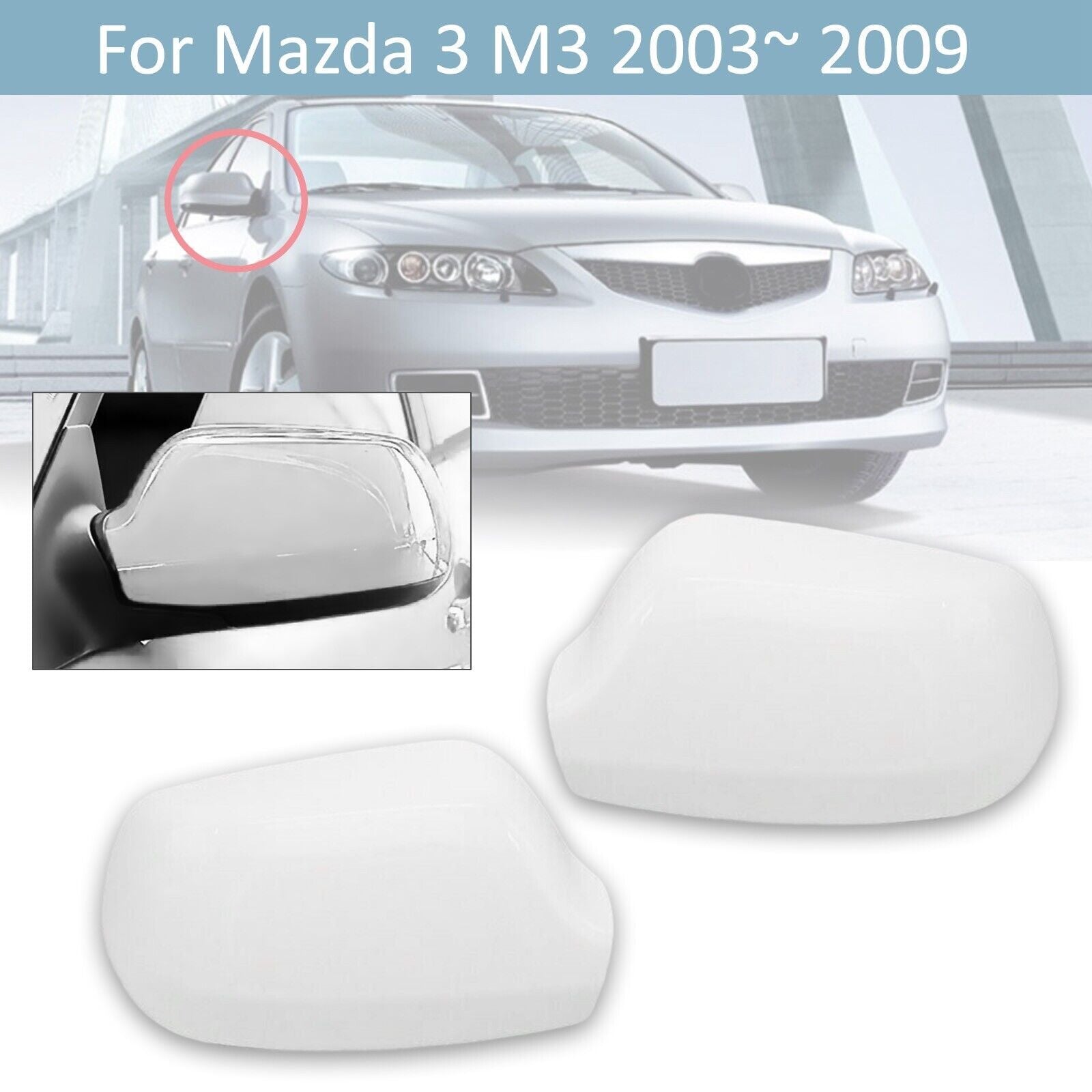 for Mazda 3 M3 2003-2009 car rearview mirror housing door side mirror cap Q