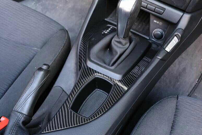 for BMW X1 E84 2013-15 ABS Carbon Fiber Central Console Gear Shift Cover Trim 1P