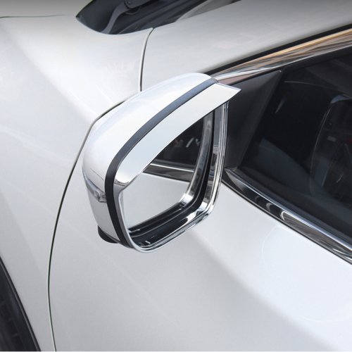 2020-2021 for Nissan Rogue Sport Chrome Rearview Mirror Rain Eyebrow Cover Trims