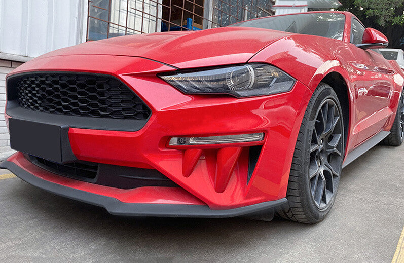 for Ford for Mustang 2018-2021 Glossy Red Front Fog Light Lamp Frame Cover Trim 2pcs