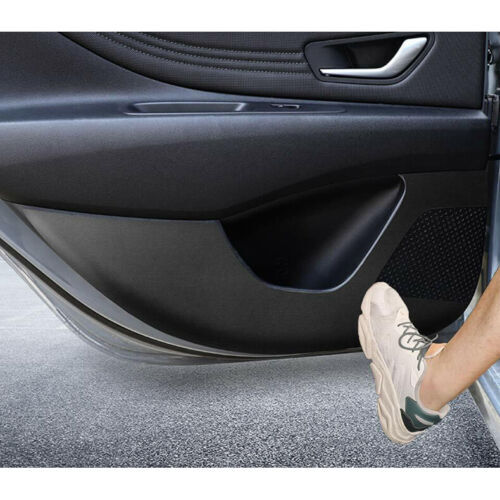 for Hyundai for Elantra 2021-2023 Black PU Car Door Anti-kick Panel Guard Cover Trim