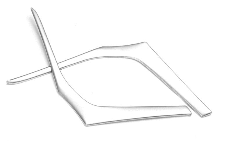 Fit for BMW 3-Series G20 2019-23 Silver Steel Steering Wheel Strip Cover Trim 2P