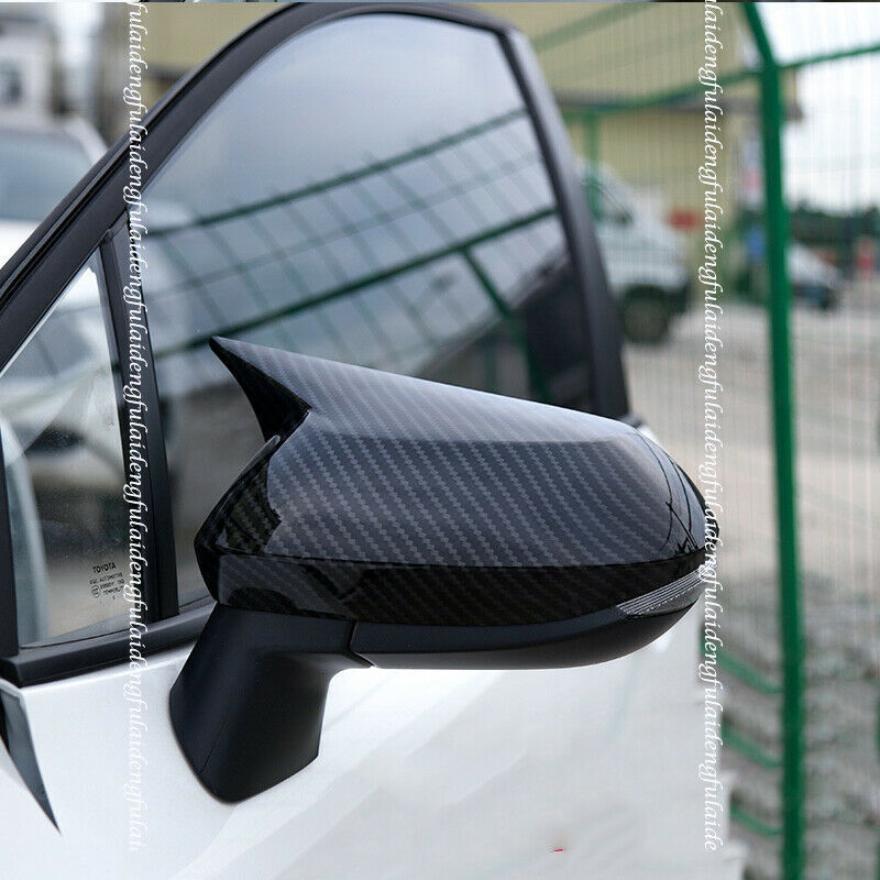 for Toyota for Corolla 2019-2023 Carbon Fiber ABS Ox Horn Rearview Mirror Cover Trim