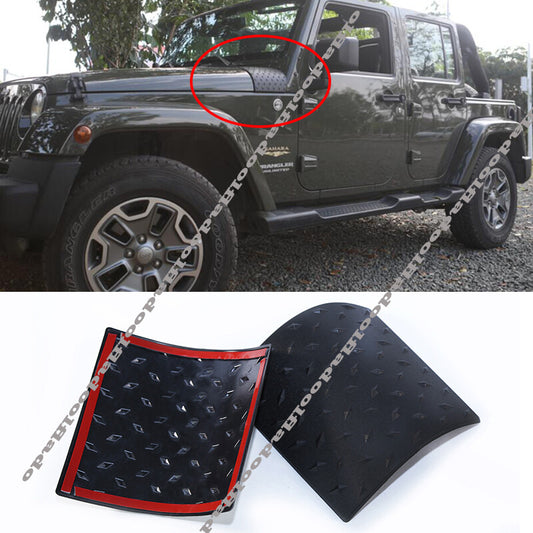 for Jeep for Wrangler JK 2007-2017 Front Engine Hood Cover A-Pillar Guards Protector