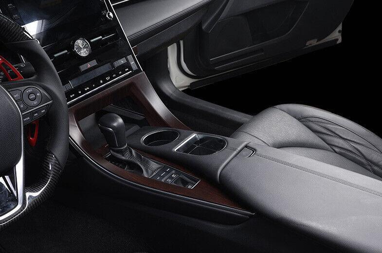 Red Wood Grain Console Gear Shift Frame Cover Trim for Toyota for Avalon 2019-2021