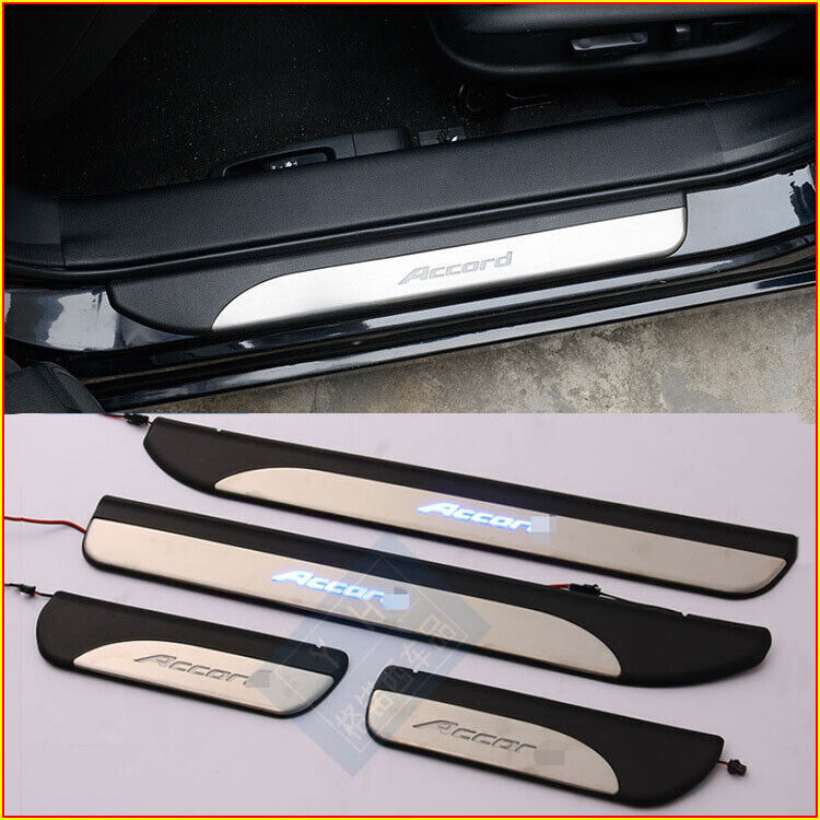 for Honda Accord 2014-2017 LED Illuminated Door Sill Scuff Plate Guard Cover
