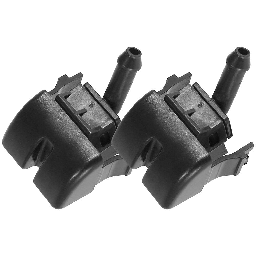 Set of 2 For 3 Series E46 Front Windshield Washer Nozzles Spray Jet Black