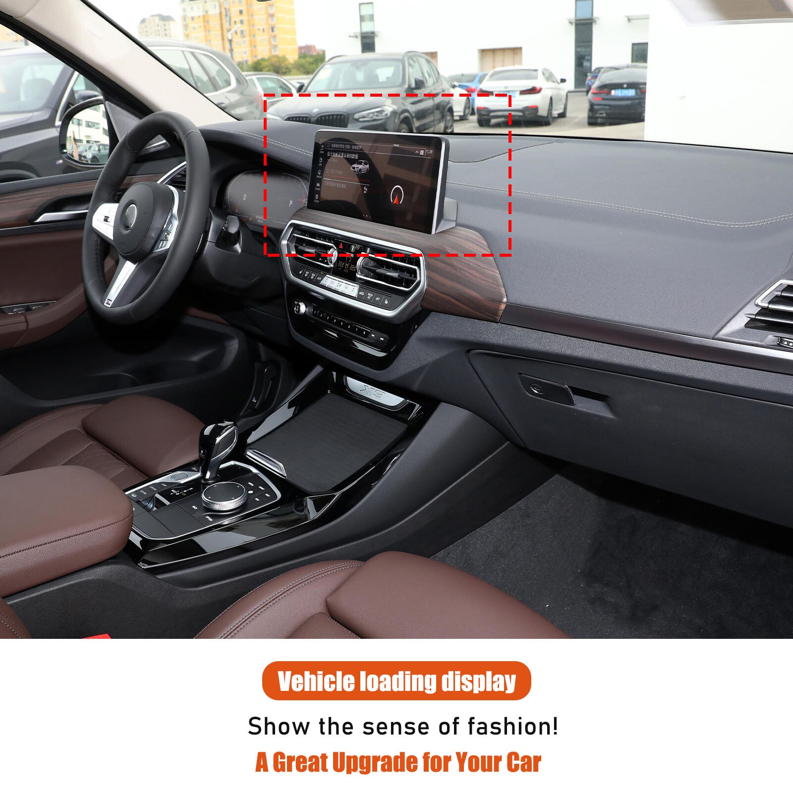 Car navigation screen rear storage box bracket tray suitable for X3, X4, and iX3 2022-2023 n