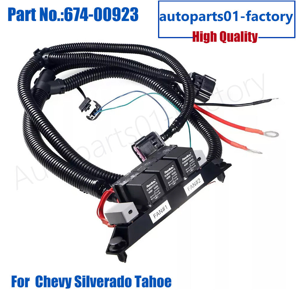 New Stand Alone Electric Fan Harness for Chevy Silverado Tahoe for GMC for Sierra for Yukon