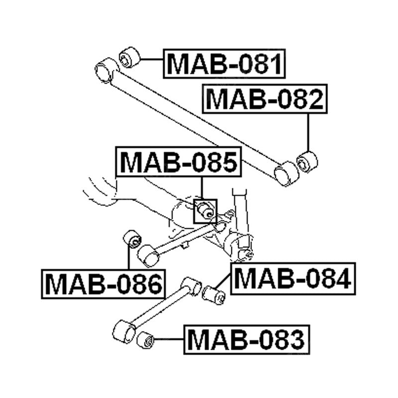 Two Arm Bush rear upper control levers for PAJERO 1999-2005 MR353951- n