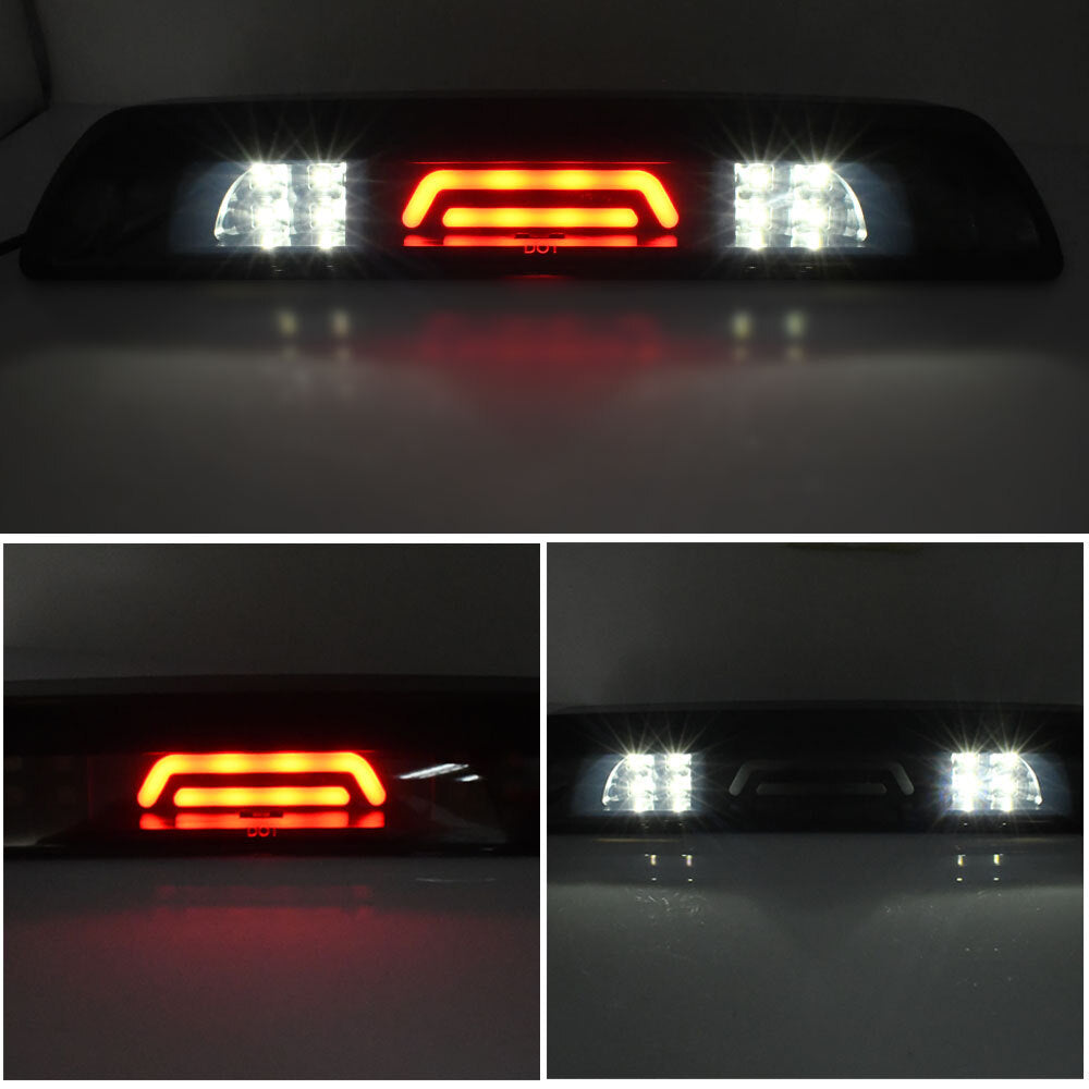 Red & White 3rd Third Light Brake taillight smoke applicable to 07-18 Tundra - n