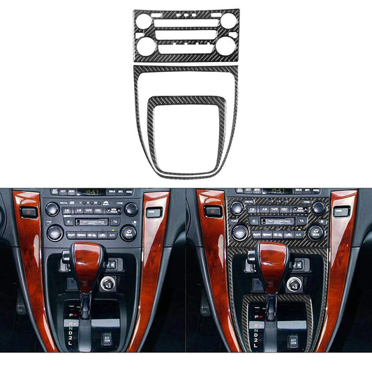 Red Center Console Frame Trim Cover Decor Carbon Fiber for Jaguar XF 2009-2011 v