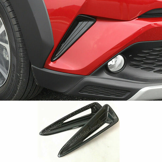for Toyota C-HR 2016-2021 Carbon Fiber New Front Bumper Foglight Lamp Cover Trim