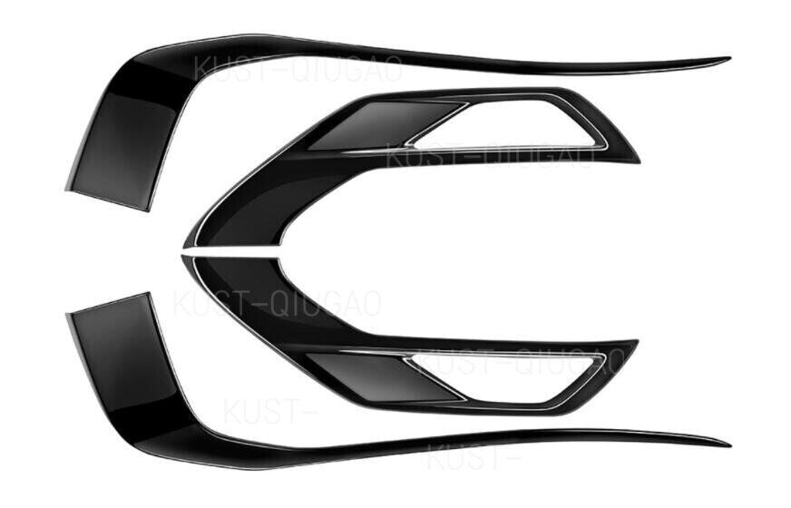 For Outlander 2022 2023-24 Black ABS Front Headlamp Molding Trim n