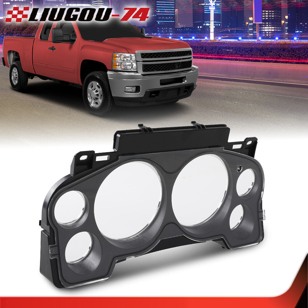 Suitable for 07-13 Silverado for Sierra Tahoe Speedo specification cluster lens cap with chrome trim. Q