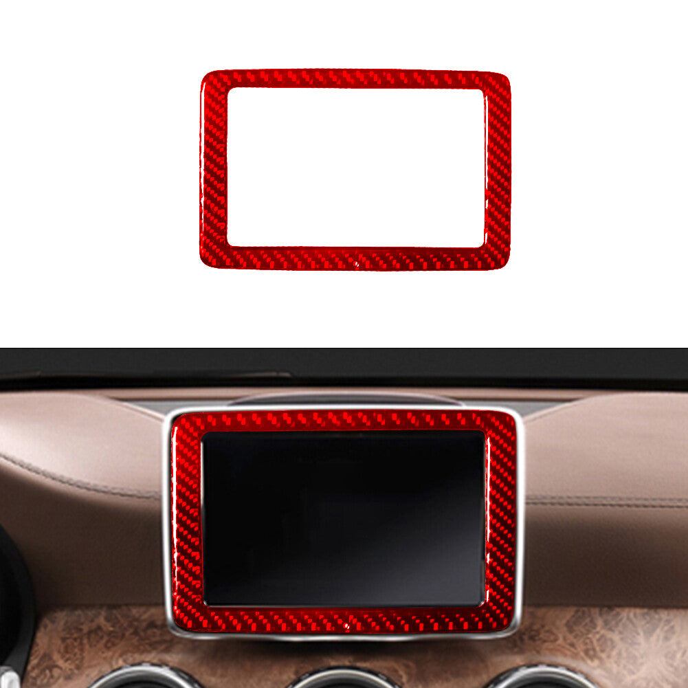 Red Carbon Fiber Regular Radio Frame Trim For Outlander 2014-2016 v