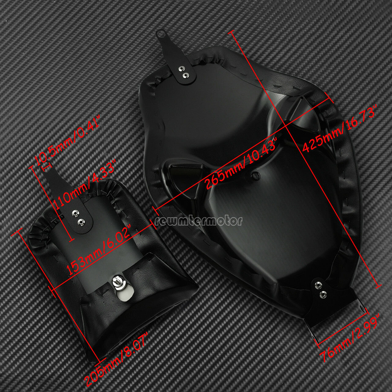 Square Style Driver Passenger Two up for Seat Fit for Harley Sportster 883 1200 48