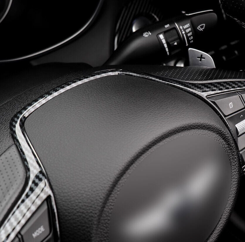 Carbon Fiber Steering Wheel Frame Cover Trim 1x for Genesis G70 2020-2022 Sedan n