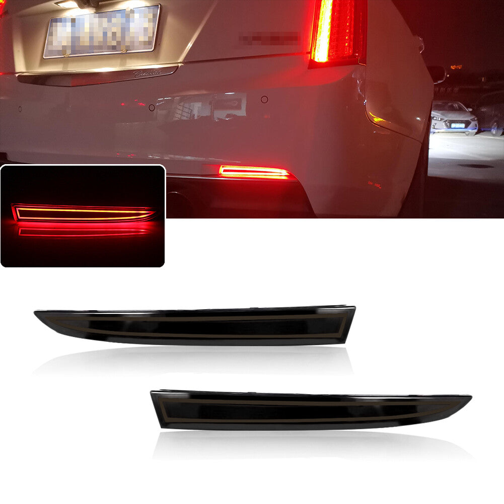 3D Optical Smoke Lens Rear Bumper Reflector Red LED Light Kit for Pontiac G8- v