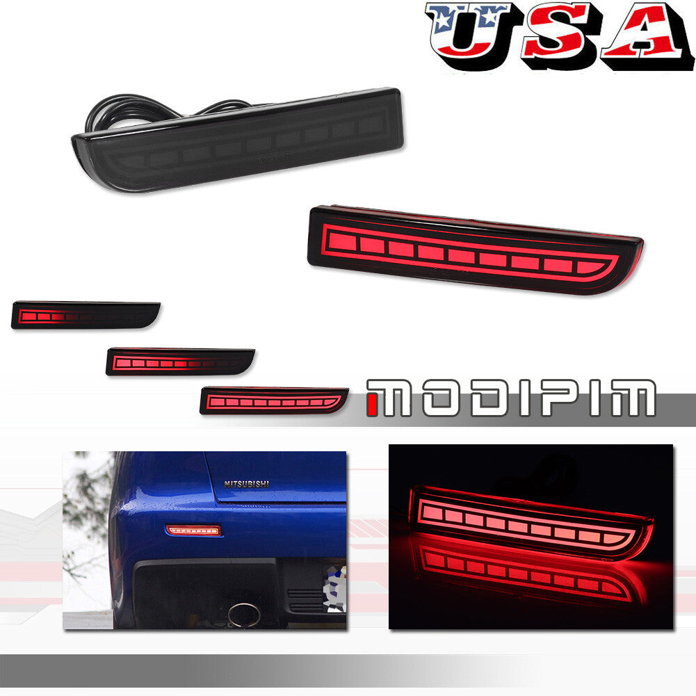 Smoke tail brake signal light for 08-17 for Lancer Evo X & 11-12 Outlander- v