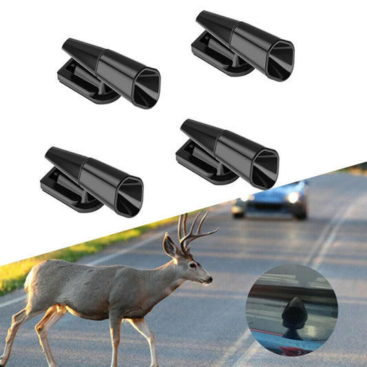 4PCS Durable Animal Black Car Alarm System Deer Whistle Repeller Ultrasonic Q