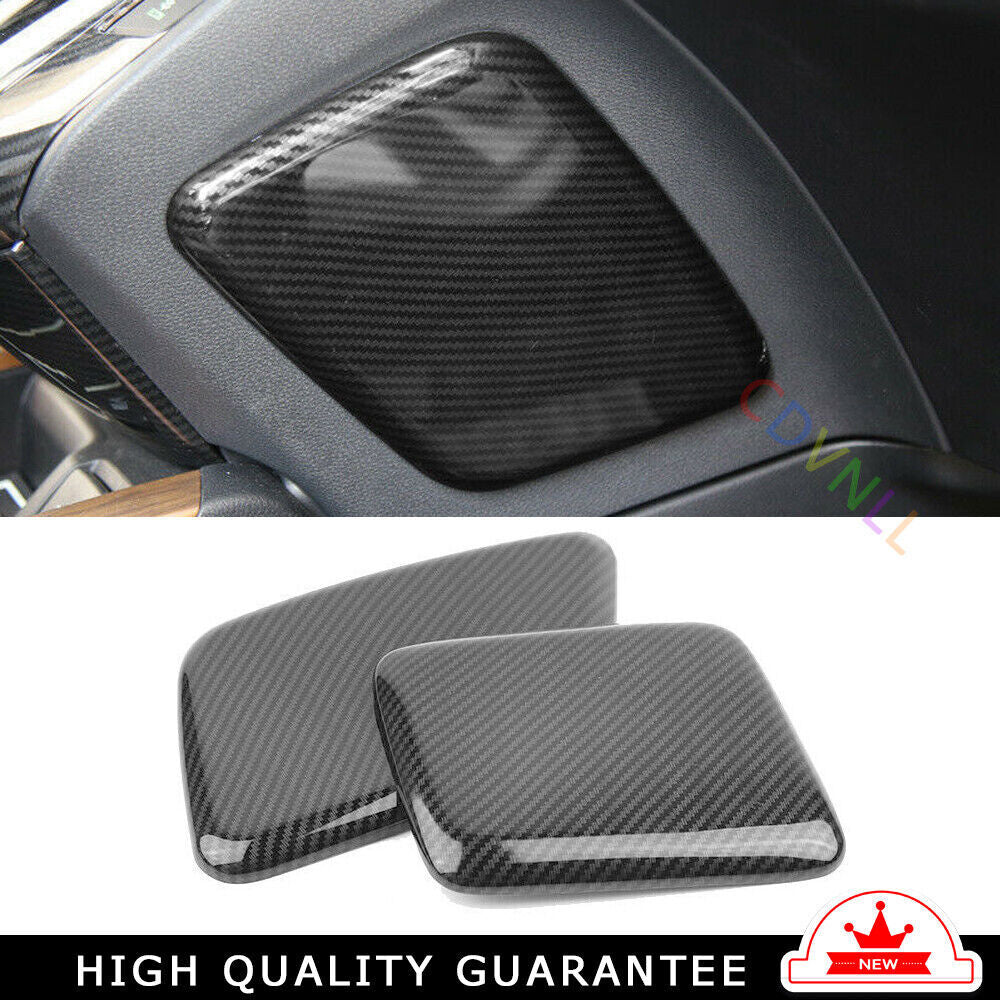 Gear Shift Both Side Cover Trim 2PCS for Honda CRV CR-V 2017-2022 Carbon Fiber