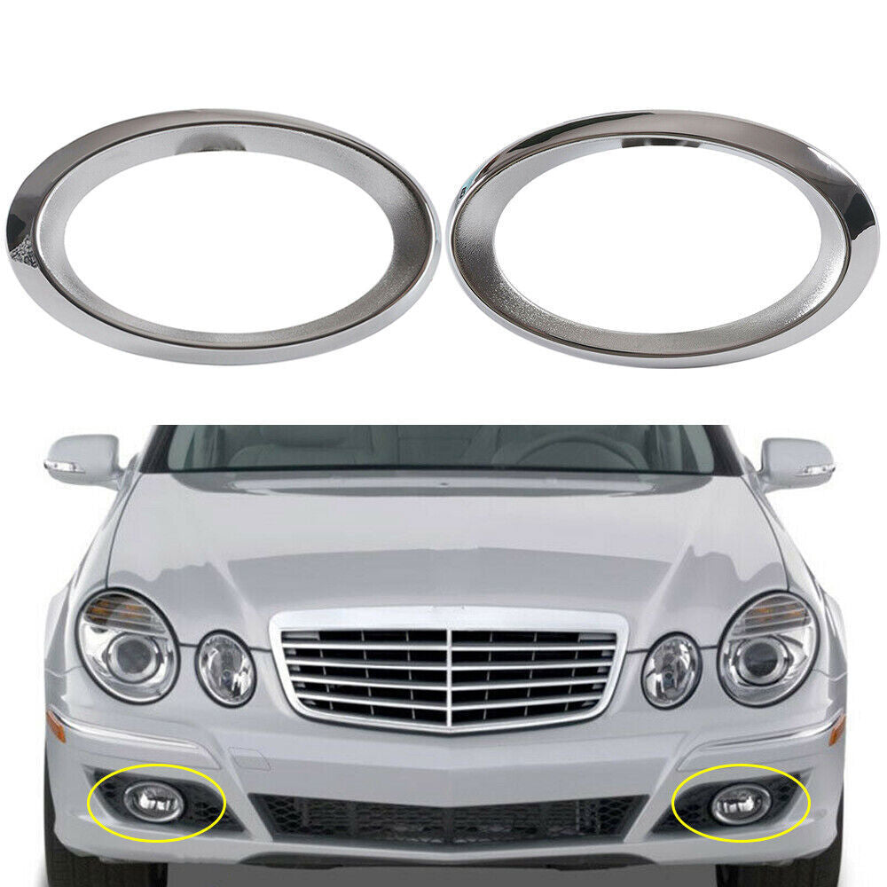 New fog light protector cover, left + right chrome, suitable for S211, W211, E-Class, W211 n