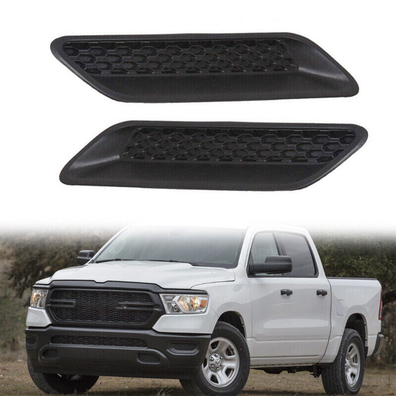 2pcs for Dodge for Ram 1500 2010-2019 Black Side Hood Bezel Cover Trim 68324990AA