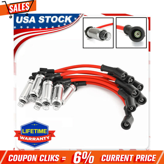 8PCS Ignition Spark Plug Wires for CHEVY for GMC 1999-2006 LS1 VORTEC 4.8L 5.3L 6.0L