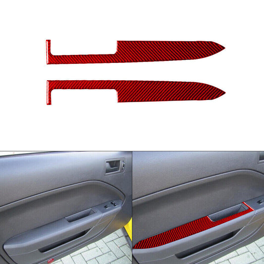 Red Carbon Fiber Gear Shift Cover Trim for LEXUS RX330 2004-2006 RX350 2006-2009 v