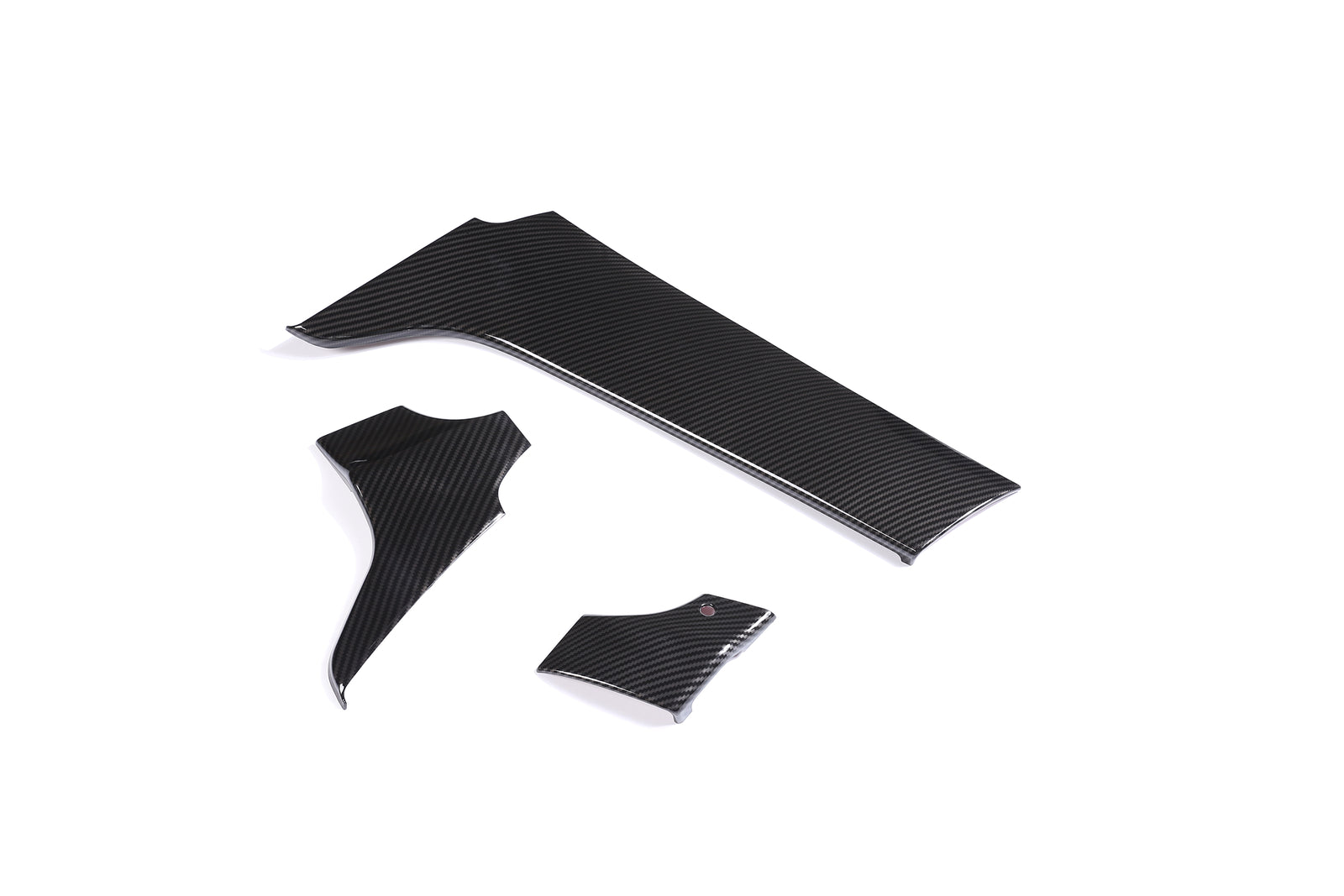 Red carbon fiber armrest box switch button decorative cover suitable for Corvette C8 2020-2023- v