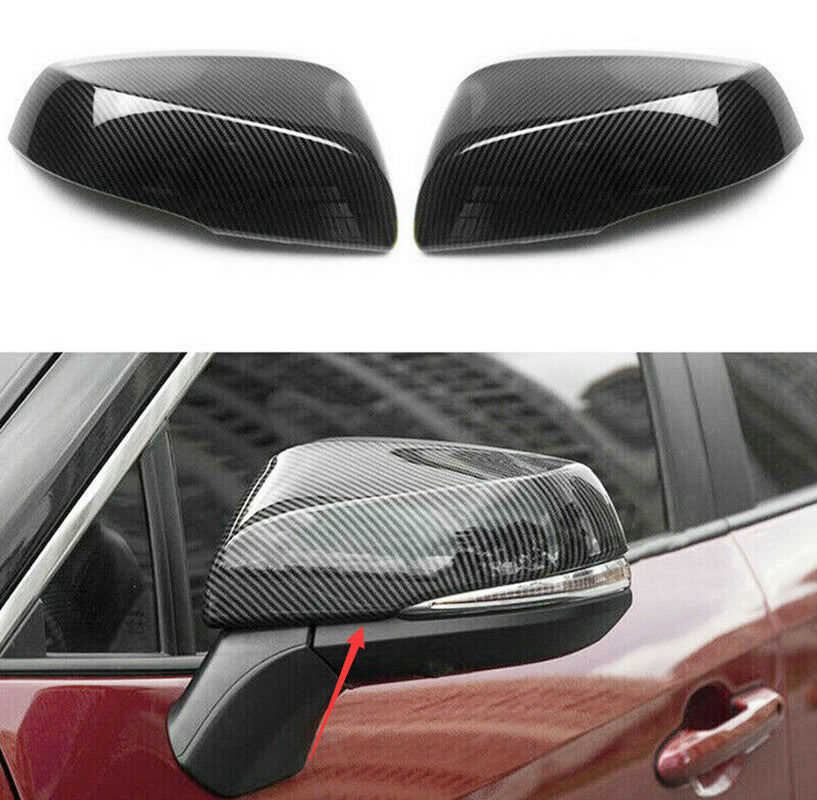 Carbon Fiber Side Door Rearview Mirror Cap Trim For 2020-2023 for Toyota Highlander