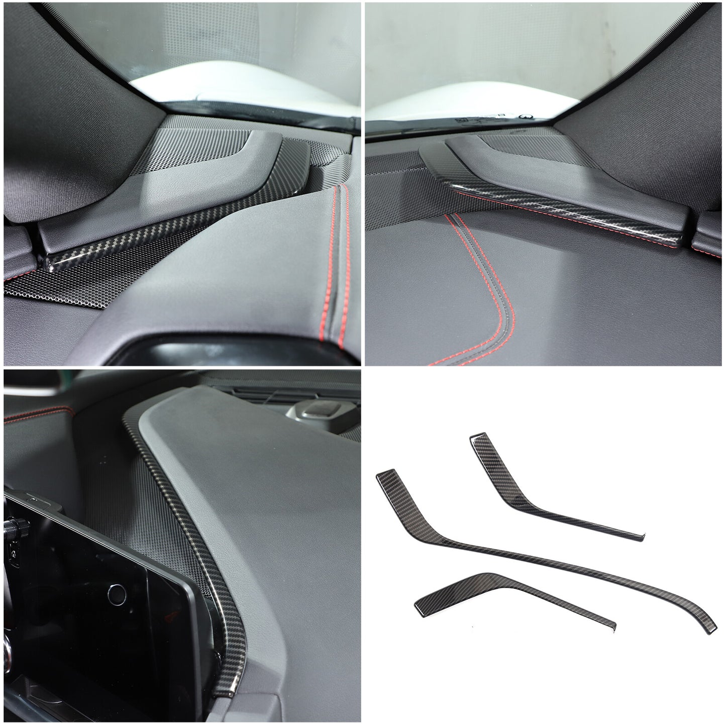 2-Pack ABS Gloss Black Front Fog Light Trim Ring for Hummer H2 2003-2009- v