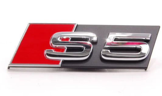 Suitable for Audi S5 rear badge boots, trunk badge stickers, carbon fiber- v
