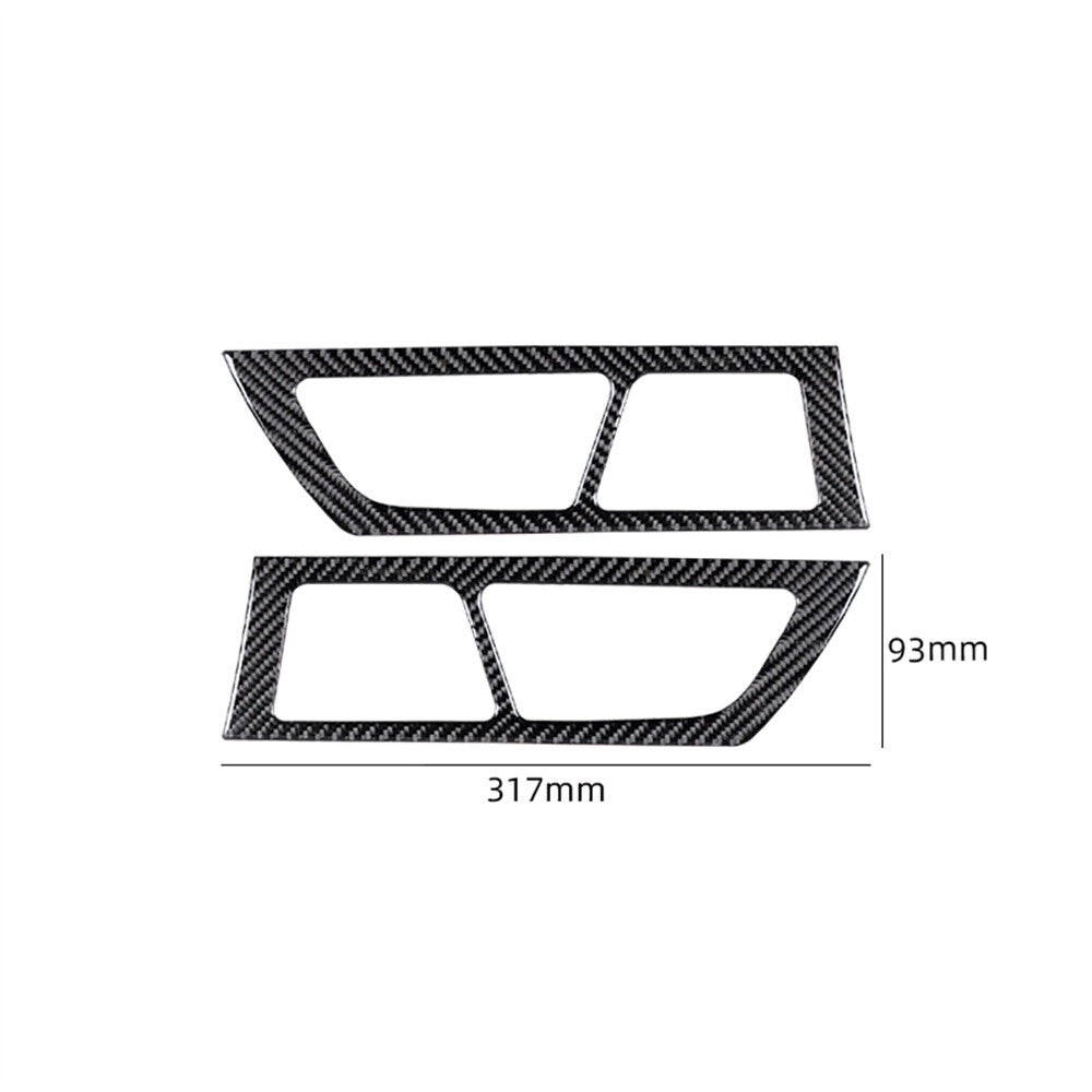 4¡ÁCarbon Fiber Interior Rear Door Handle Panel Cover Fit for Jaguar XF 2009-2011