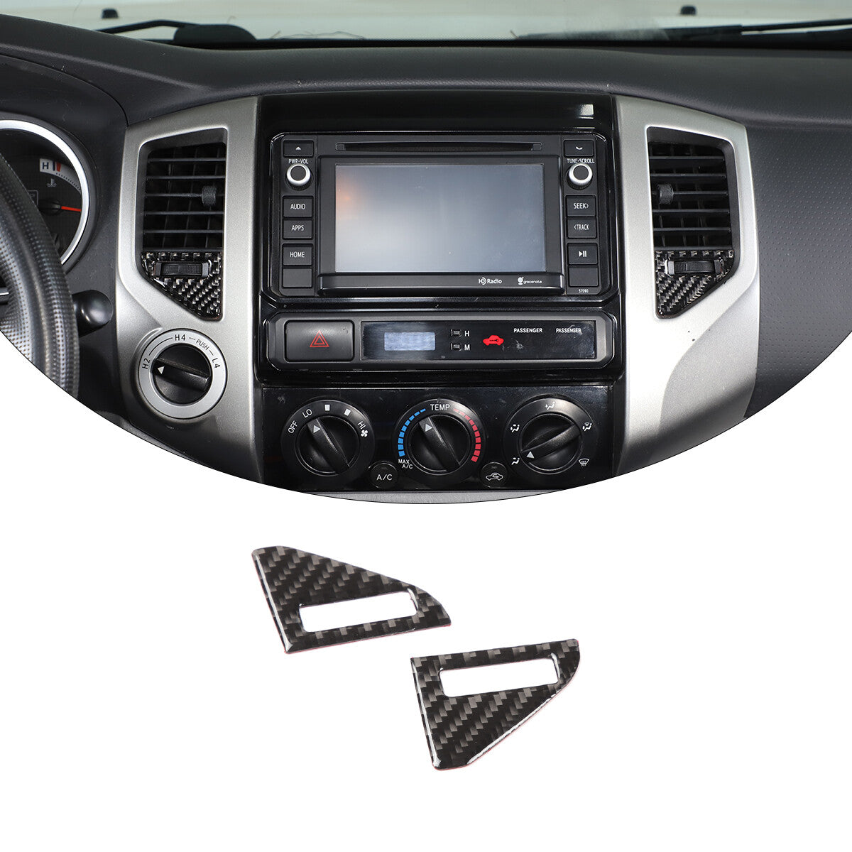 2-Piece Mount ABS Silver Front Fog Light Ring Trim for Honda Pilot 2015-2022- v