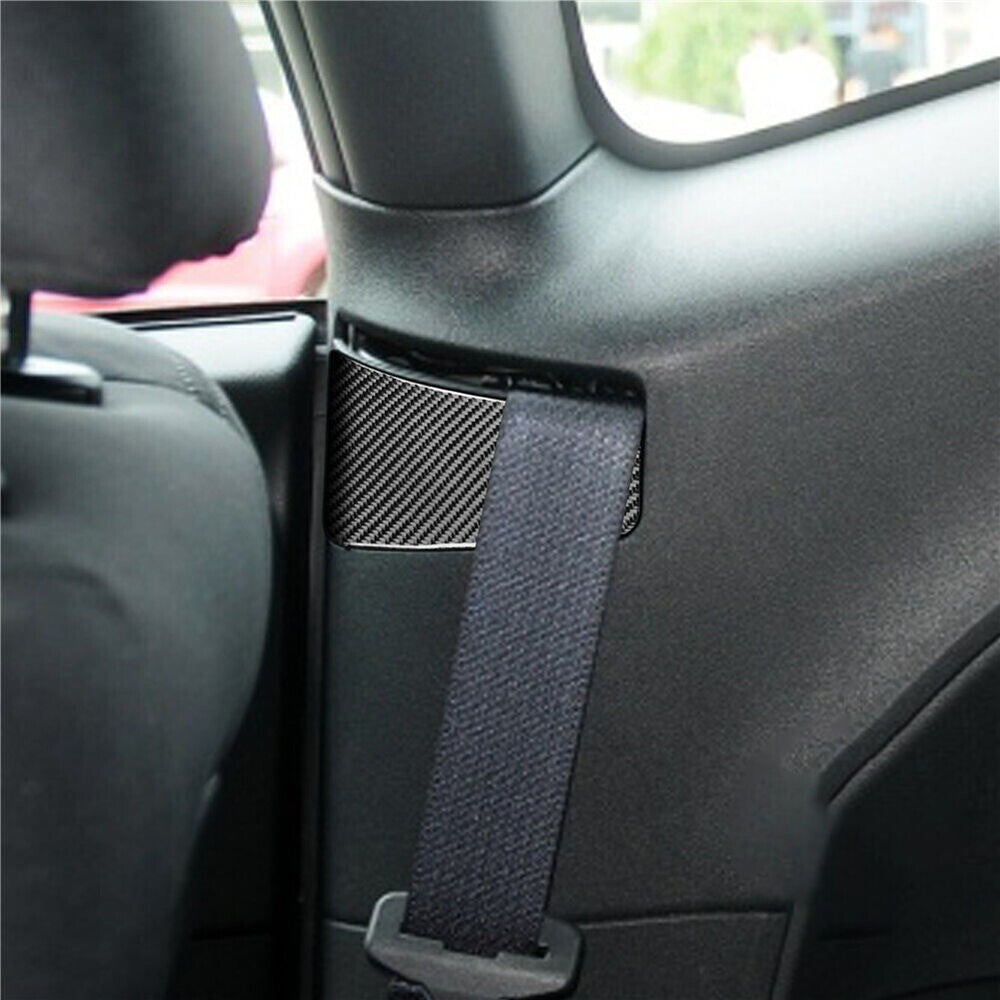 3x Safety Belt Trim Cover Decor Carbon Fiber for Dodge for Challenger 2015-2020 New n