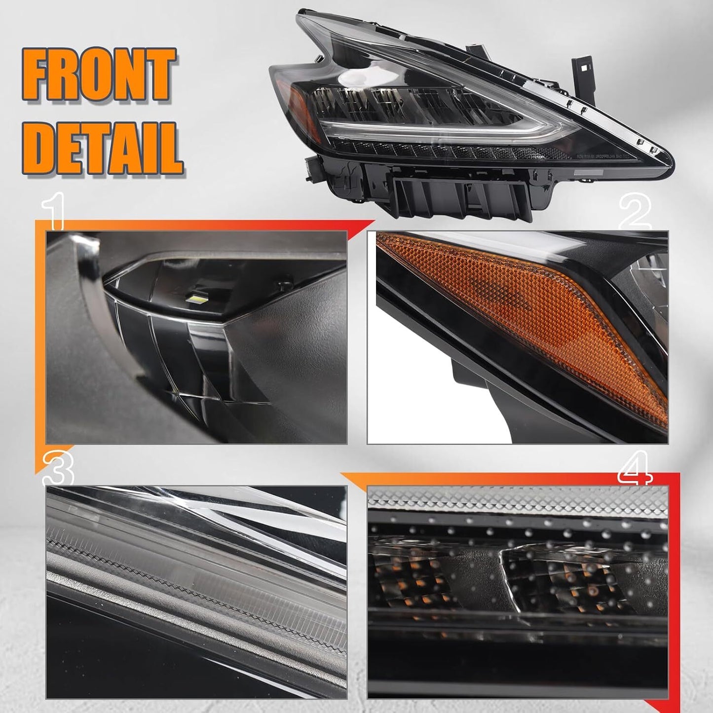 The left headlight is compatible with 2019-2021 for Nissan Murano LED headlights 26010-9UF0D