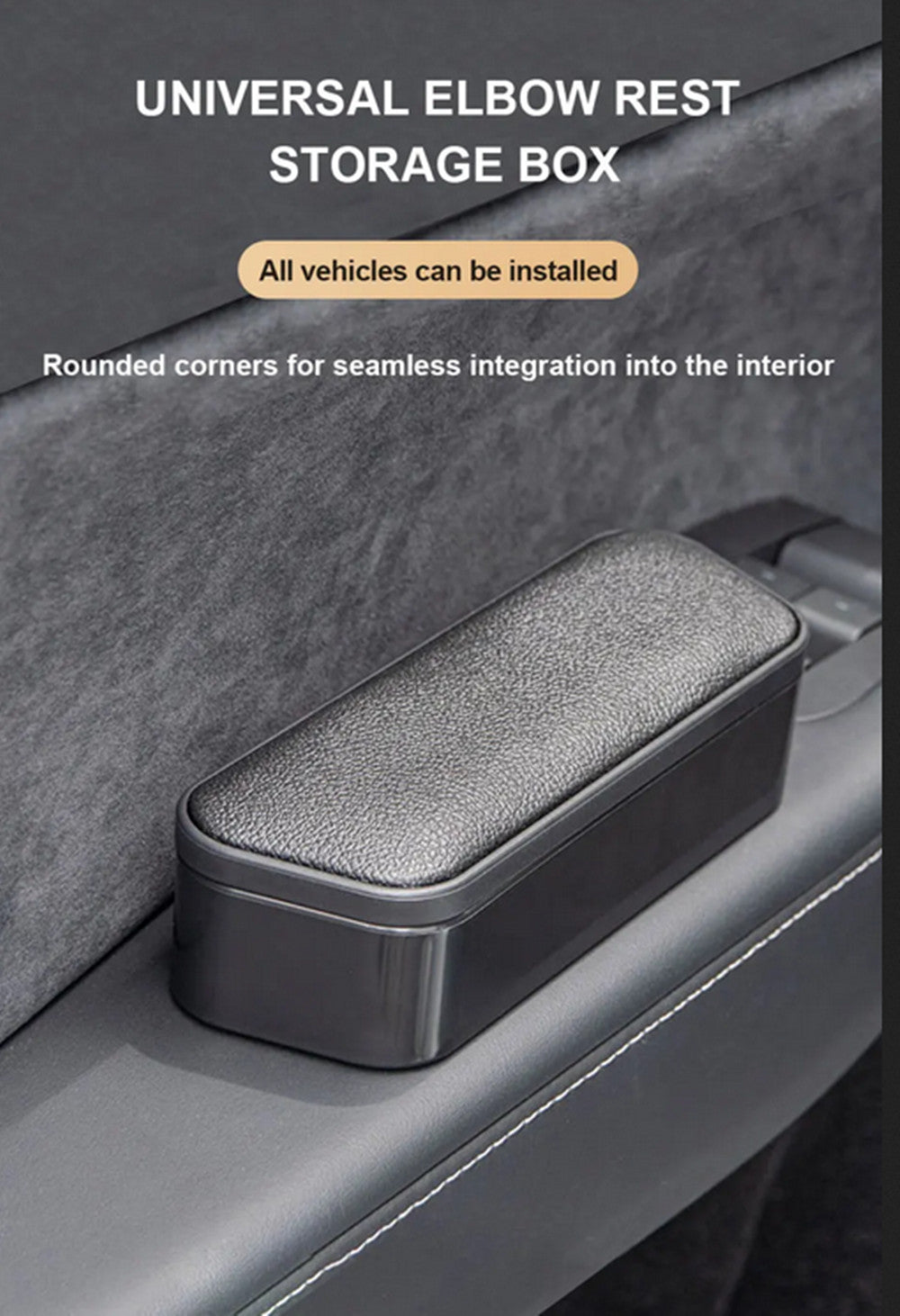 Car Door Armrest Rest Storage Box Pad Elbow Support Organizer Case Accessories
