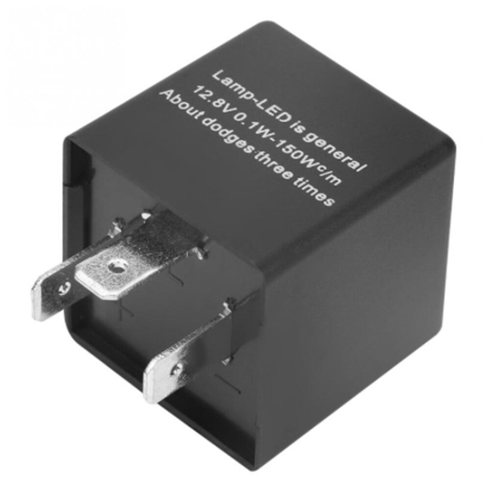 CF13 JL-02 3 Pins LED Flasher Relay Fix Turn Signal Hyper Fast Blink Flash Black Q