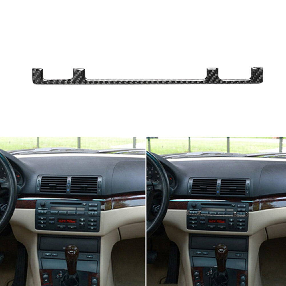 Carbon Fiber Center Console CD Middle Trim Cover for BMW 3 Series E46 1998-2005